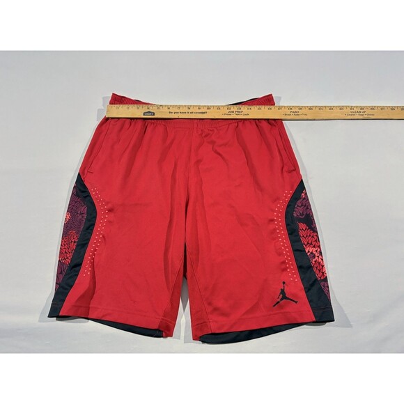 Men's Air Jordan Flight Y2K Dri-Fit Red Black Basketball Shorts Athletic Sz M - Picture 3 of 12